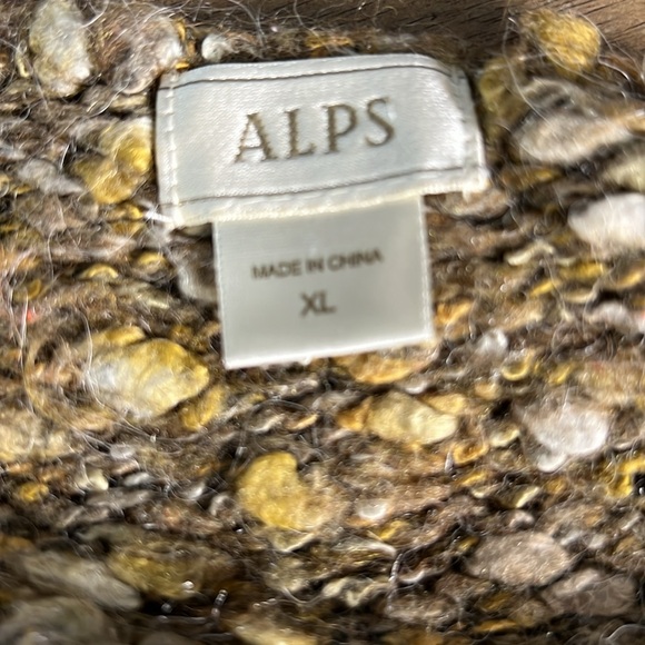 ALPS Alpaca Blend Variegated Knit Cardigan XL - Picture 8 of 9